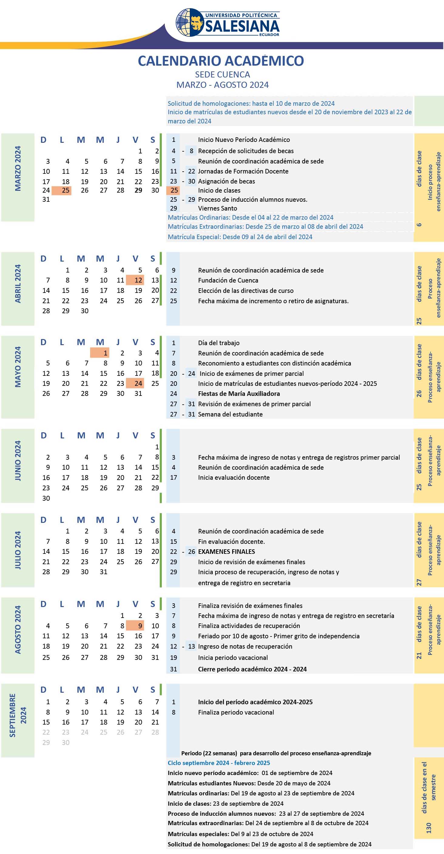 Calendario Academico UPS